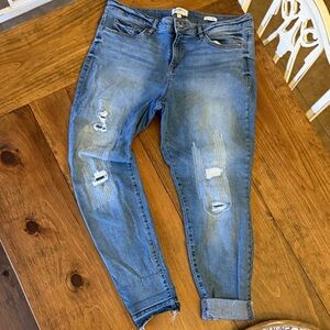 William Rast Light Blue Distressed Skinny Jeans